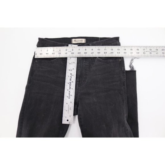 Madewell Womens 26 9" High Rise Skinny Denim Jean Lunar Wash Stretch Ripped Knee - Picture 7 of 12
